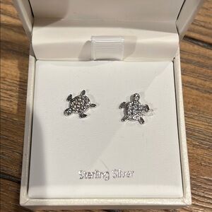 Sterling Silver Turtle Earrings